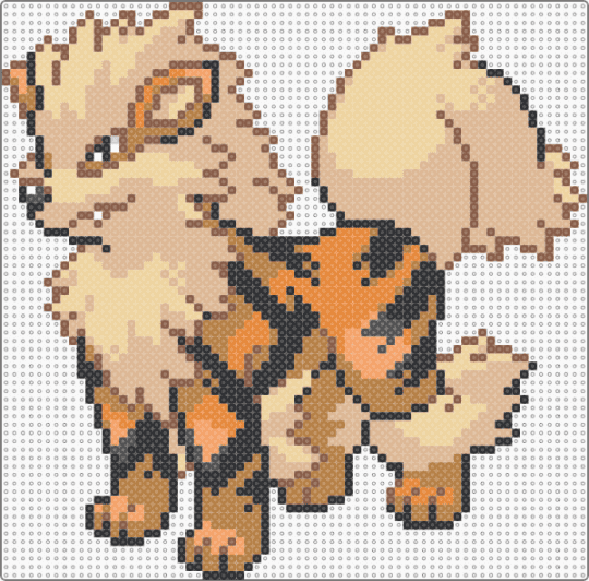 Arcanine Sprite (Gen 5) - tan,beige,pokemon,arcanine,gen 5,black white,black,white,sprite