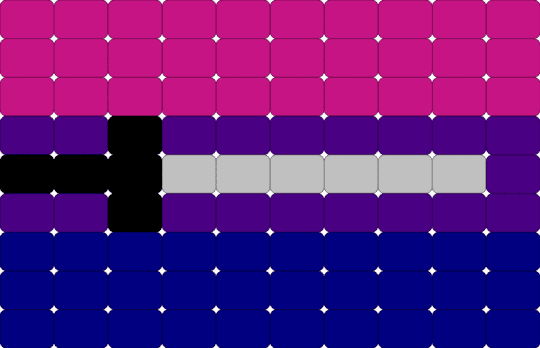 Bi flag with Sword - pink, purple