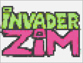 Invader Zim logo perler - gpt immerse in the world of a beloved alien character with this fuse bead patter