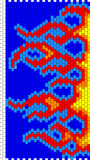 Fire - purple,light blue,red
