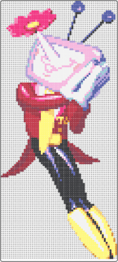tenna blossom - yellow,red,pink,deltarune,deltarune chapter 3,tenna