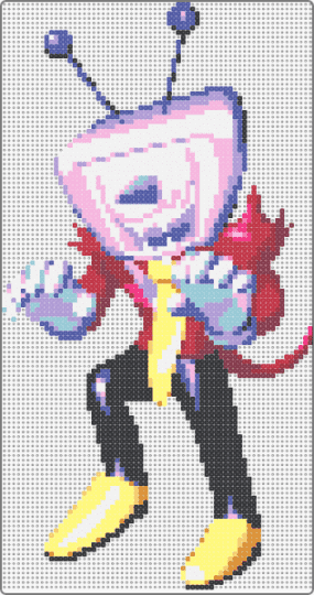 tenna evil - purple,pink,yellow,red,deltarune,deltarune chapter 3,tenna