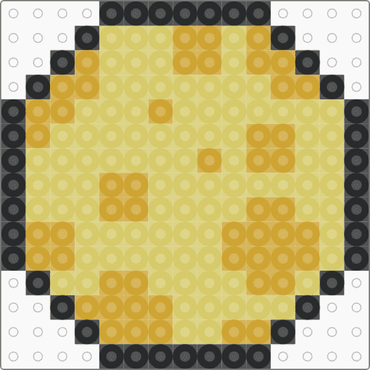 Plain moon fusebead pattern! - yellow,orange,fusebead,moon,galaxy,space,simple,easy,dark,night