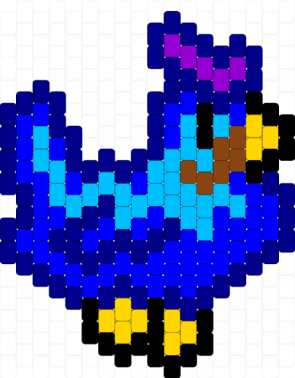 blue moustache sdv chicken - purple
