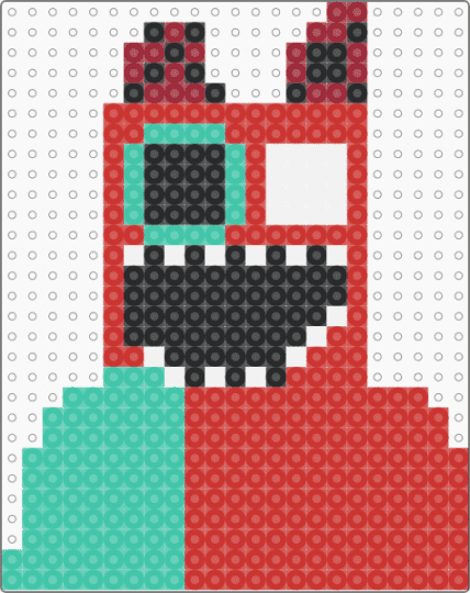 evil banban - red,teal