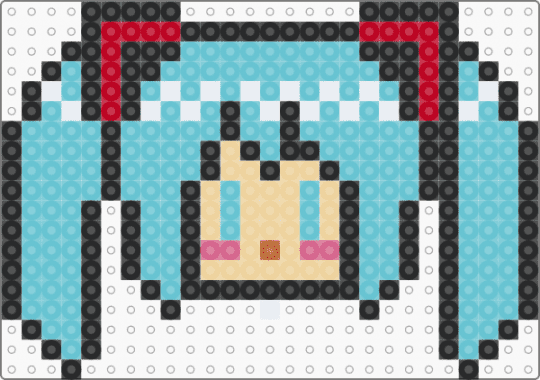 miku head - light blue