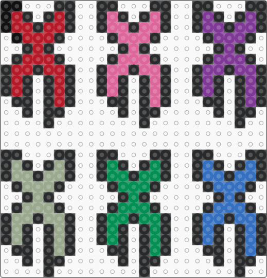 Excision (mini) for kandi - black,pink