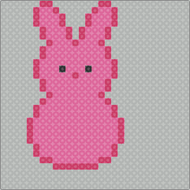 Peep bunny for x base cuff 3d - peeps,food,bunny,charm,adorable,seasonal,sweet,joy,pink