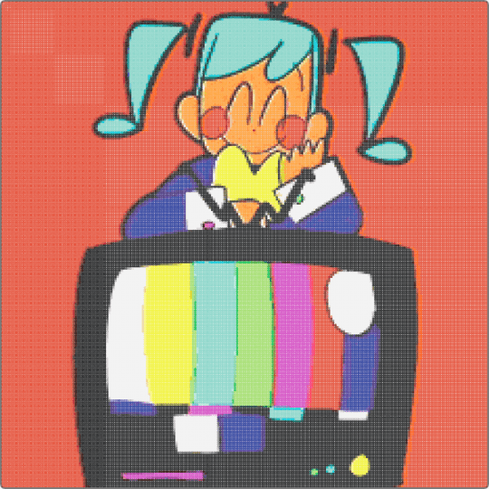 STATIC 2 - red,light blue,purple