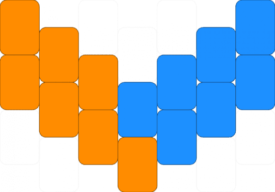 HG hermitcraft logo - light blue,orange,mcyt