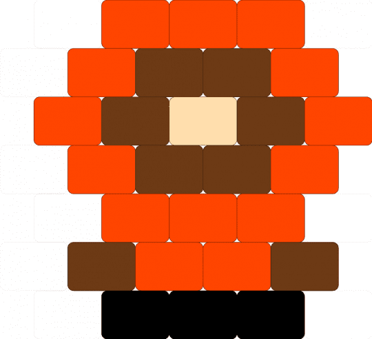 Kenny from South Park, peyote stitch :D - red,brown