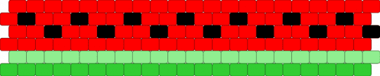 Watermelon peyote stitch cuff - red