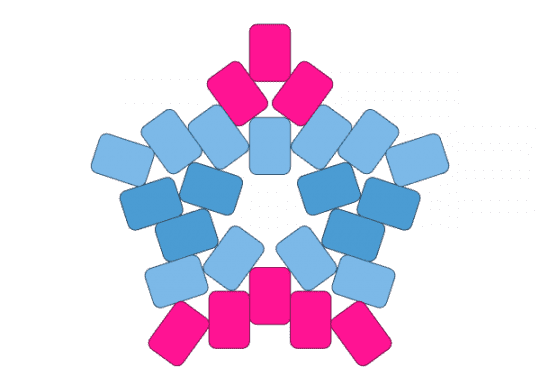 Transmasc star - light blue, pink