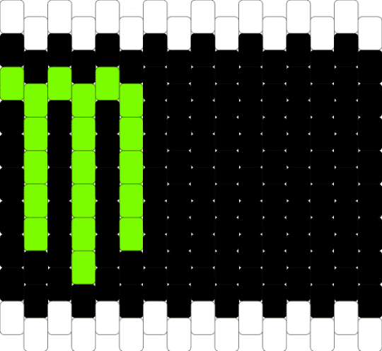 Multistitch monster can - black,white,green
