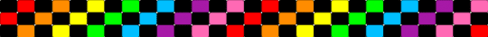 Rainbow checkered cuff :3 - black,pink