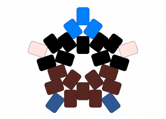 Sal from Sally face star - blue, brown