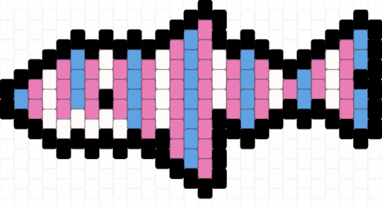Trans shark 😼 - light blue, pink