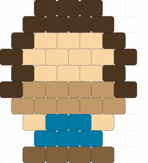 Larry from Sally face - beige, brown
