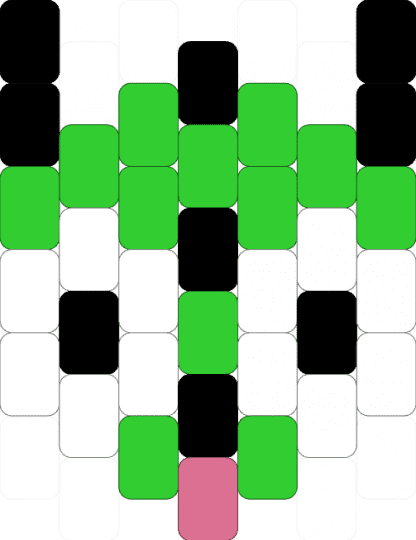 Gir peyote stitch charm :D - green