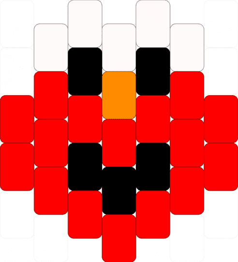 peyote stitch Elmo - red