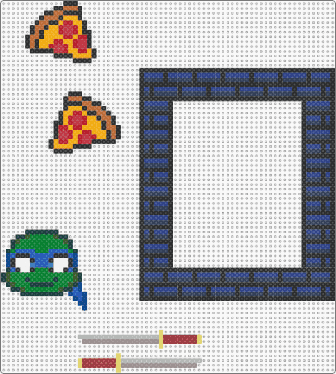 Tmnt leo picture frame - black, blue, colorful, green, purple