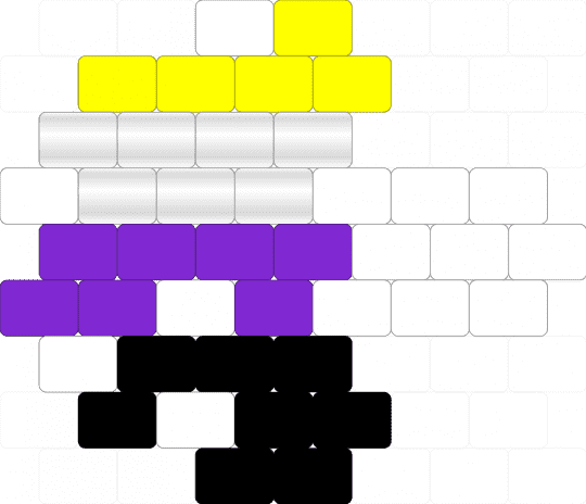 Non-Binary Pride Mushroom 🍄 - charm, mushroom, nonbinary, pride, purple, white, yellow