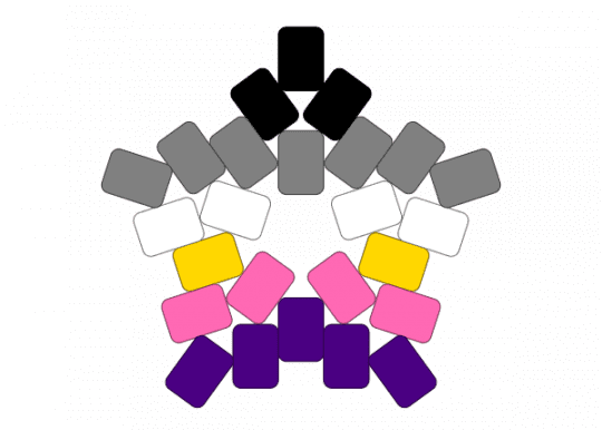 New Asexual Flag Star - 