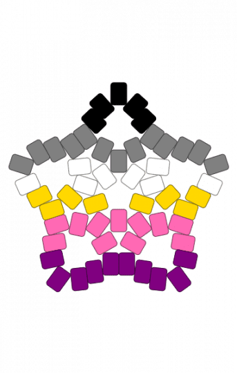 New Asexual Pride Star - ace, asexual, lgbtqia, new asexual flag, pink, pride, star