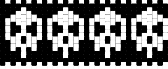 four skulls - black,white