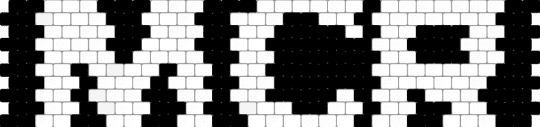 MCR peyote cuff - black,white