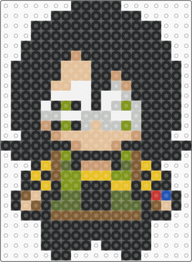 Fun Ghoul Perler Bead MCR - black,gold,tan,beige