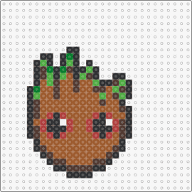 Groot Face - groot,guardians of the galaxy,marvel,character,superhero,face,cute,brown