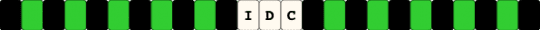 idc - green,green and black,idc,single,small,short