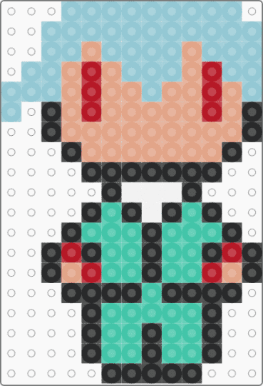 Kaidou perler - light blue,beige,teal