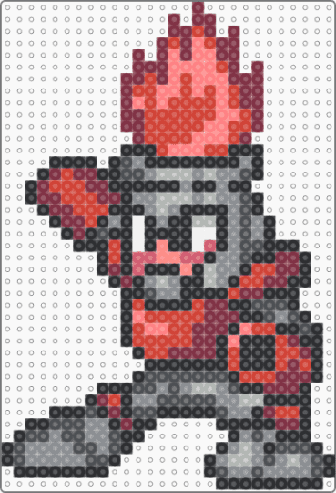 Fire Man (Mega Man's Soccer) - red,brown,gray,mega man,megaman