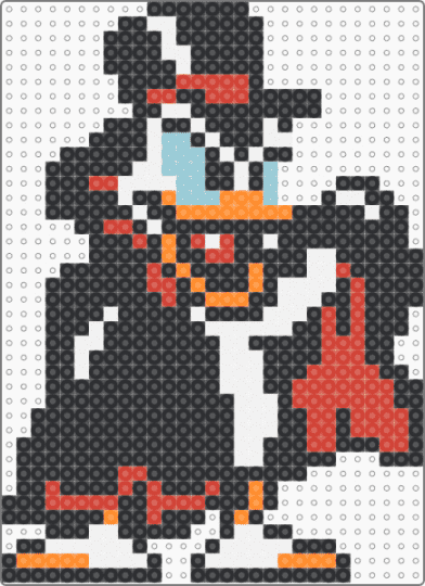 Count Dracula Duck (NES) - black,red,ducktales,vampire,spooky