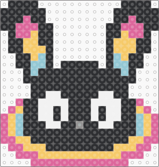 Pogo - black,yellow,pink,pogo,music,bunny