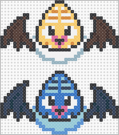 Swoobat Charms - brown,blue,purple,colorful,pokemon,unova,bat,pokemon black and white