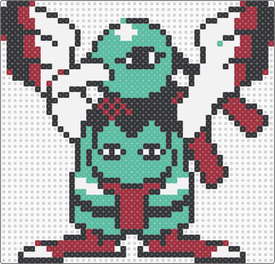 Xatu - red,teal,pokemon,bird