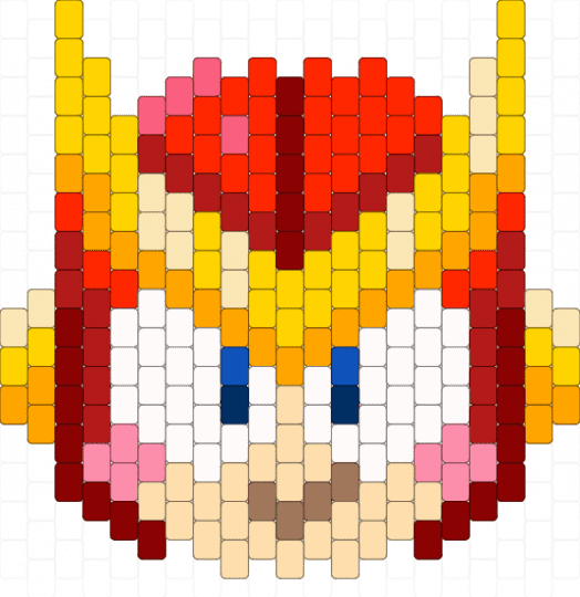 Quick Man peyote - beige, capcom, character, gaming, mega man, megaman, orange, red, robot, yellow
