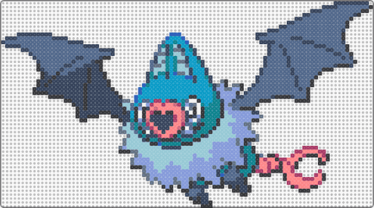 Swoobat B/W sprite - purple,blue,light blue,pokemon,pokemon black and white,bat,unova