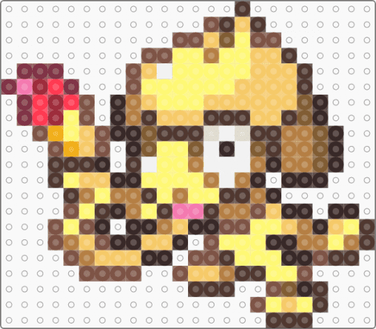 Shiny smeargle - brown, gaming, hgss, johto, painter, pokemon, pokemon gold and silver, shiny, tan, yellow