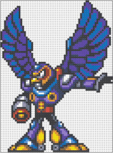 Storm Eagle - black,purple,blue,mega man,mega man x,eagle,robot,maverick,megaman