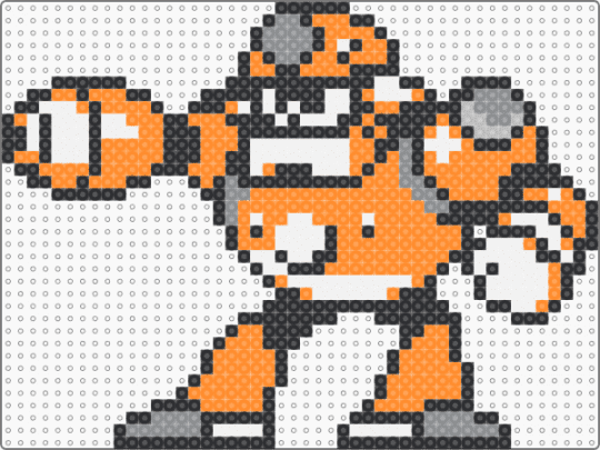 Mega Man 9 - Concrete Man - orange,mega man,mega man 9
