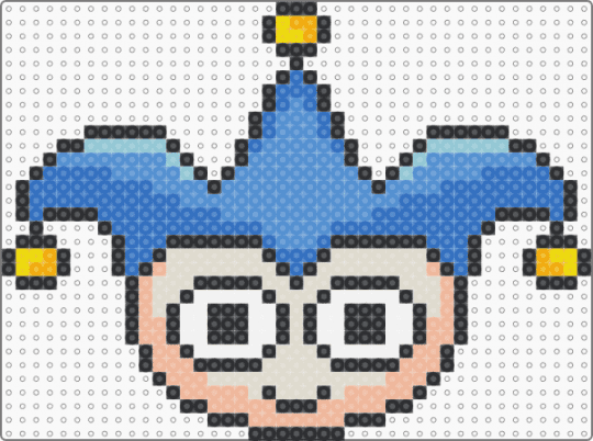 Blue Badger - beige,blue,light blue,ace attorney,creepy