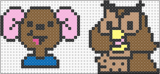 winnie and friends 2 - pink,tan,beige