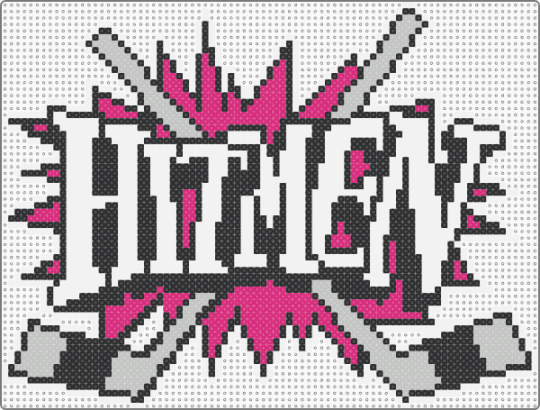 Calgary Hitmen Pink - hockey,logo,sports,white,pink,beige