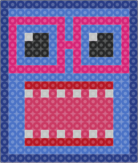 Cute Domo !! - domo,face,glasses,blue,pink