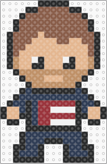 john walker us agent - beige,tan,john walker,us agent,thunderbolts,marvel,thunderbolts perler,marvel perler