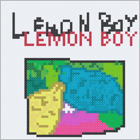 LEMON BOY - white,green,teal,yellow,colorful,lemon boy,cover,cavetown